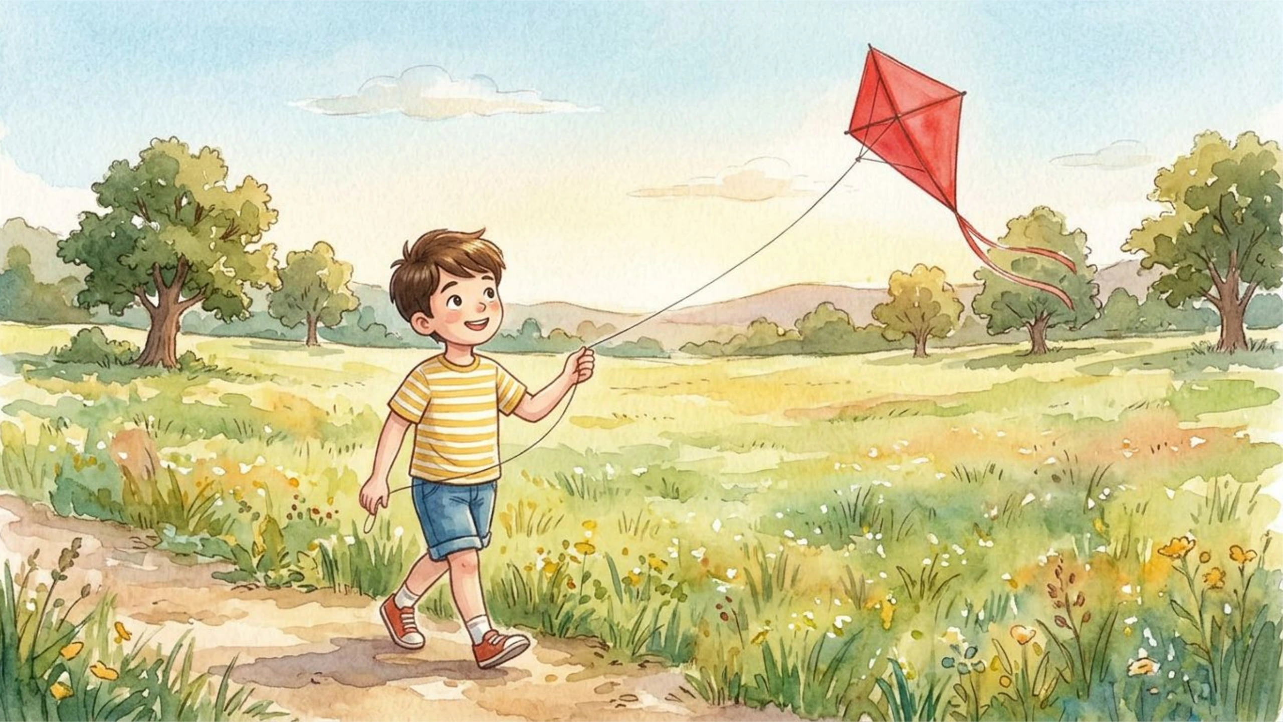 Leo's First Kite Flight